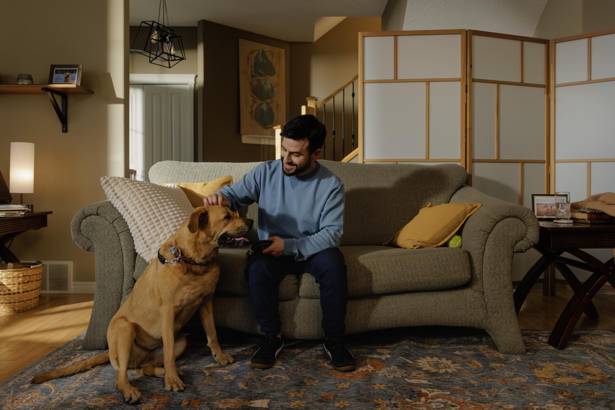 man with dog